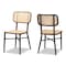Baxton Studio Katina MidCentury Dark Brown Finished Metal and Synthetic Rattan Outdoor Dining Chair Set2PC, PR 211-2PC-11969-ZORO - alternate 7